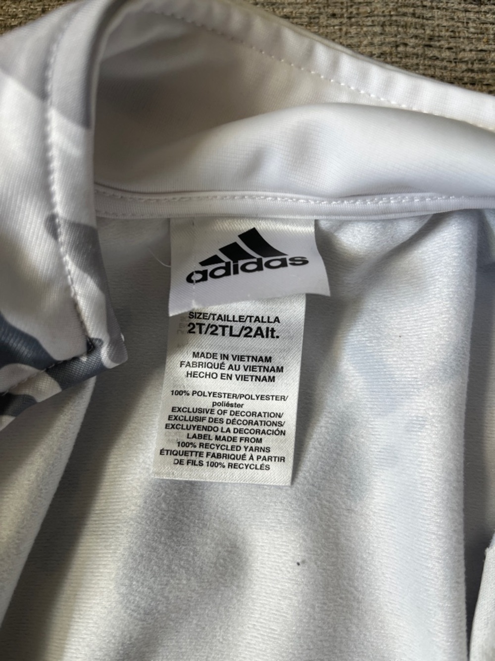 adidas Kids White & Gray Camo Track Jacket - Picture 2 of 3